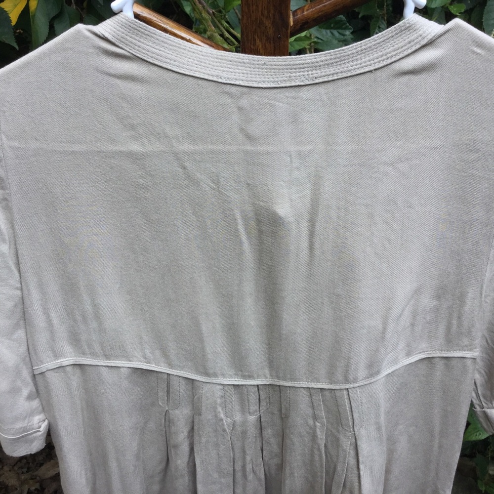 Sandro Dress 2 Tan Pockets Short Sleeves Paris - Picture 7 of 8